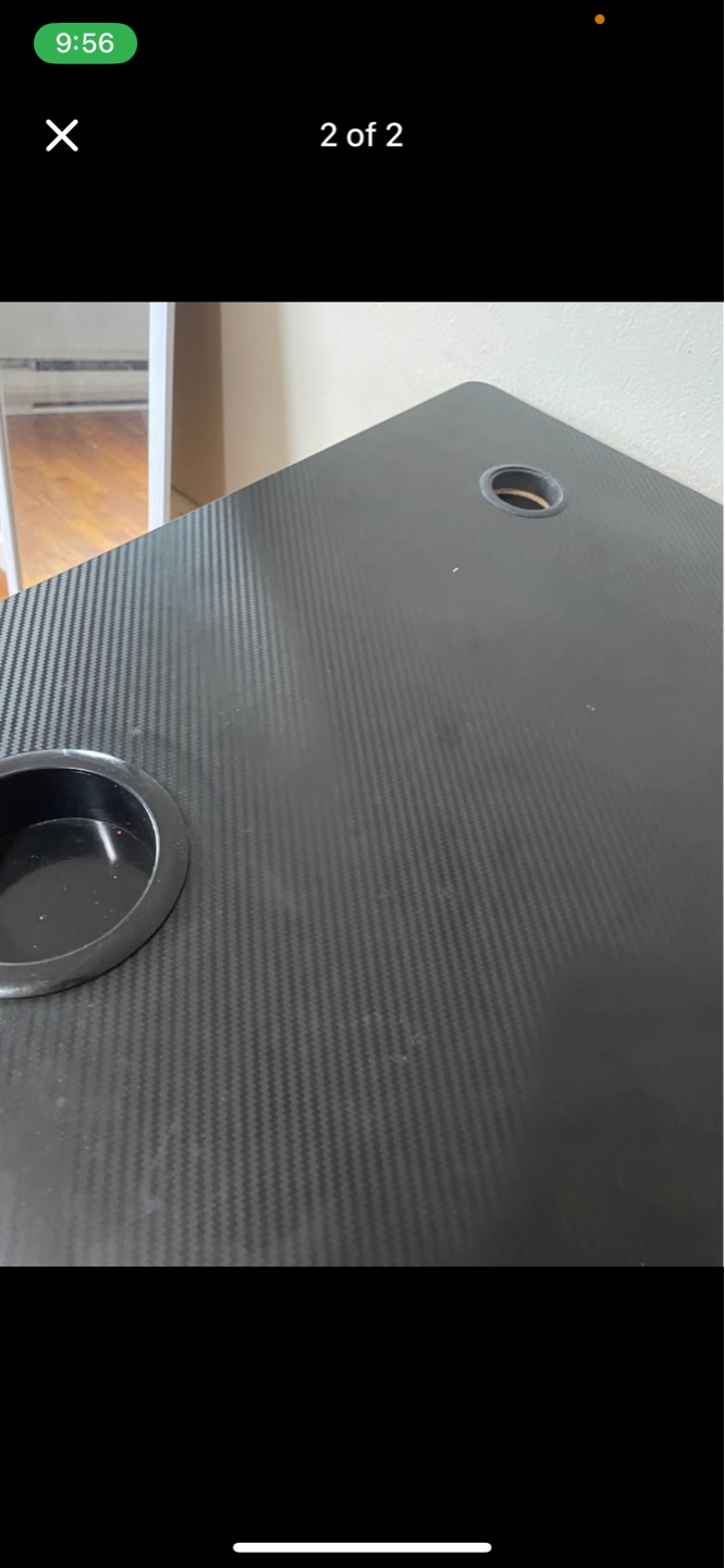 Black carbon fiber Gaming Desk