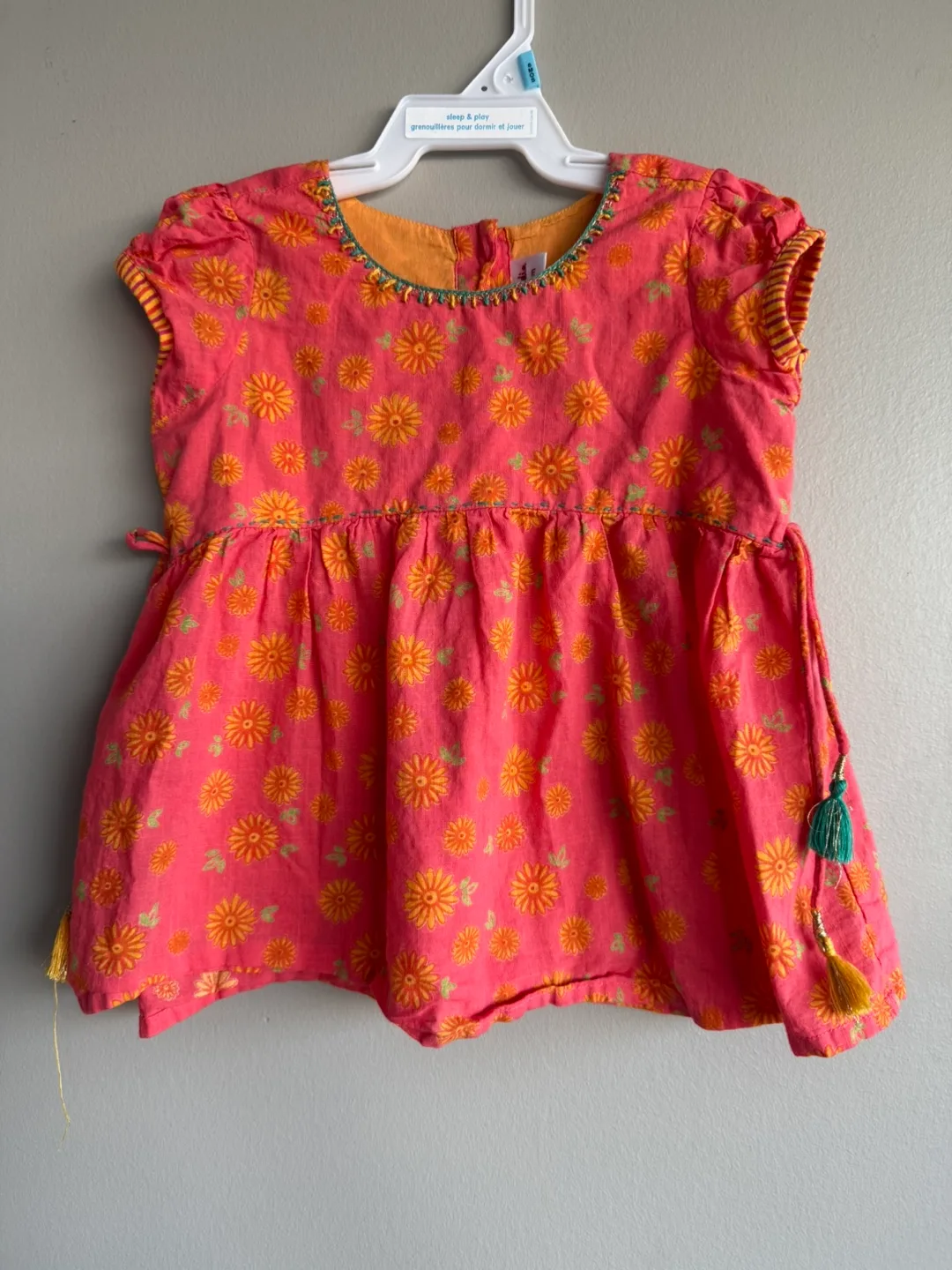 Fabindia Orange %100 Cotton Printed Set (6-12months) image indicator(6)