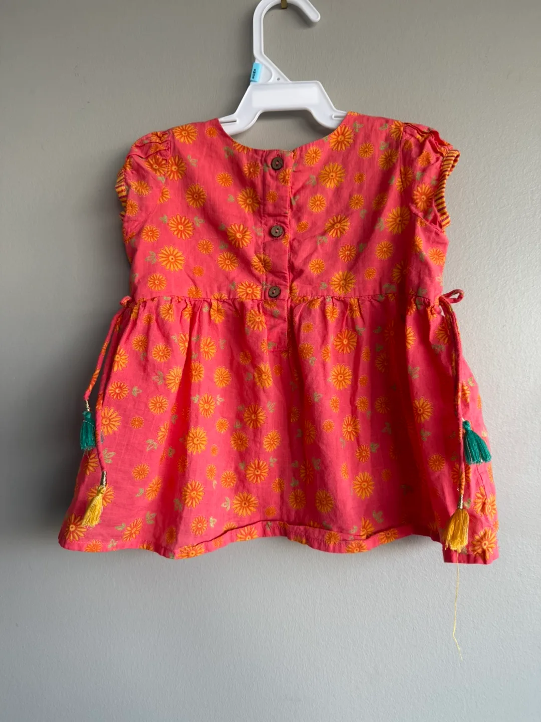 Fabindia Orange %100 Cotton Printed Set (6-12months) image indicator(7)