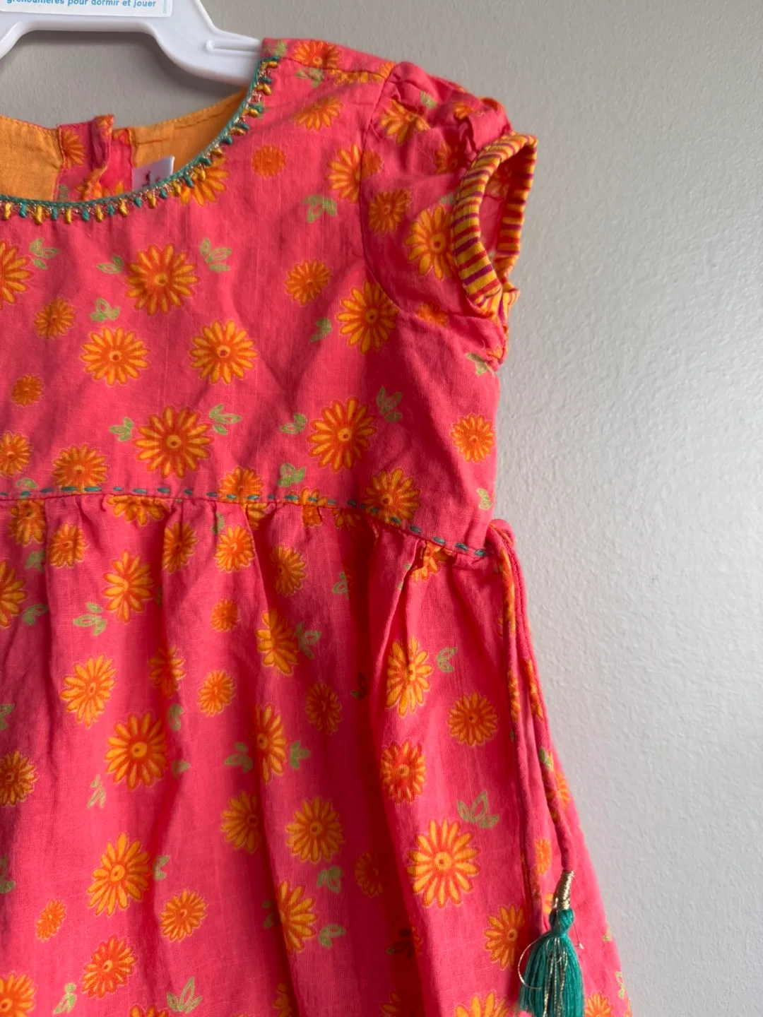 Fabindia Orange %100 Cotton Printed Set (6-12months) image indicator(10)