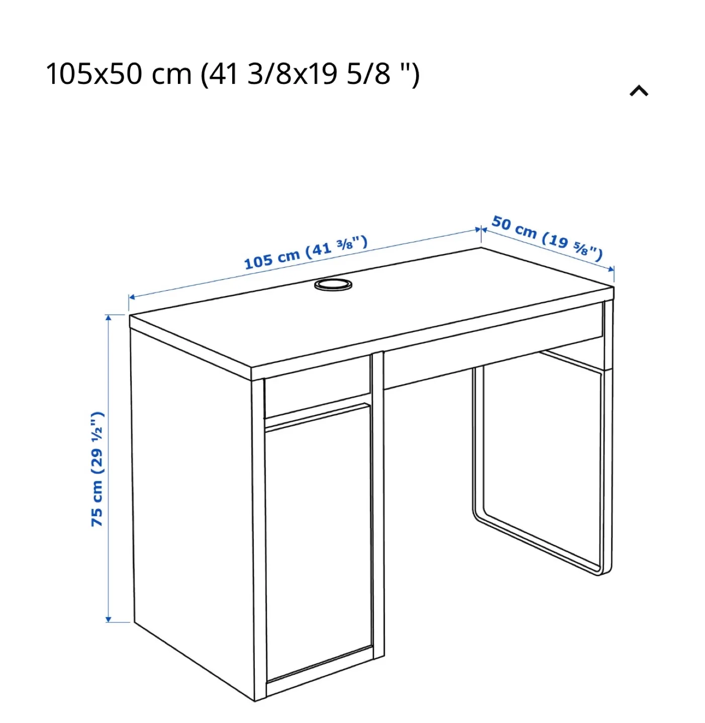 IKEA MICKE Desk - Black-Brown image indicator(5)