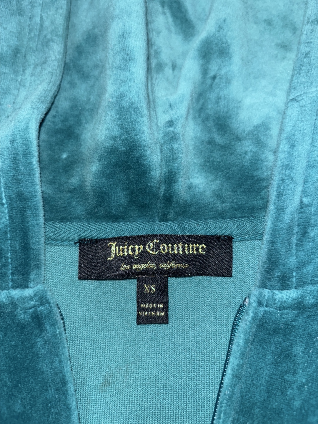 Juicy Couture Velour Zip-Up Hoodie Teal - photo 2