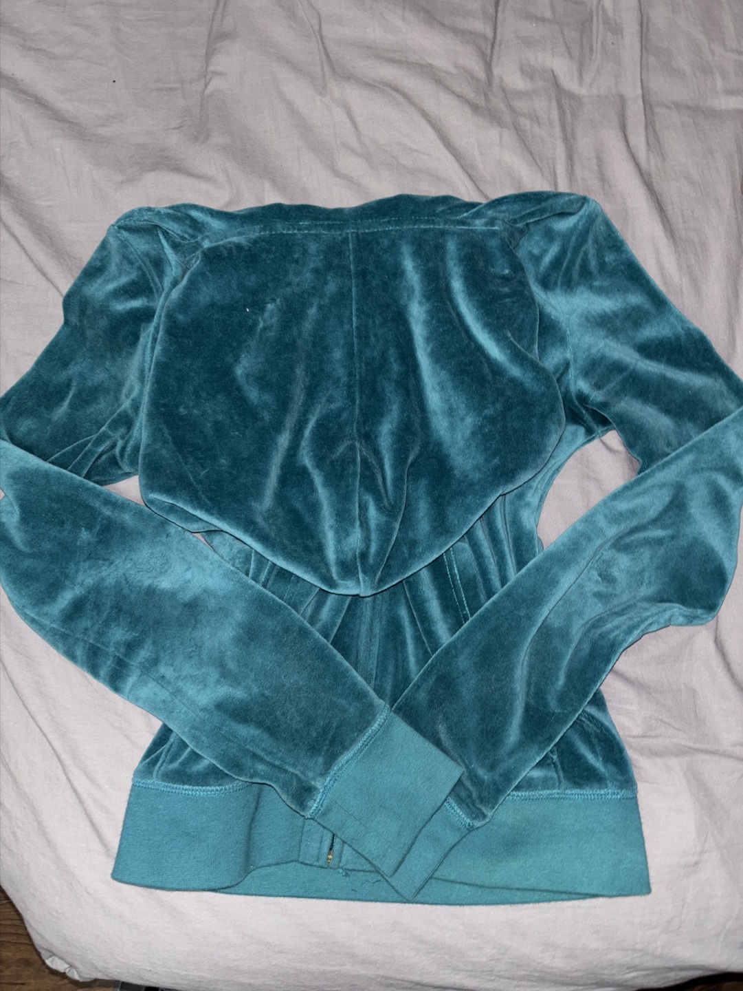 Juicy Couture Velour Zip-Up Hoodie Teal - photo 3