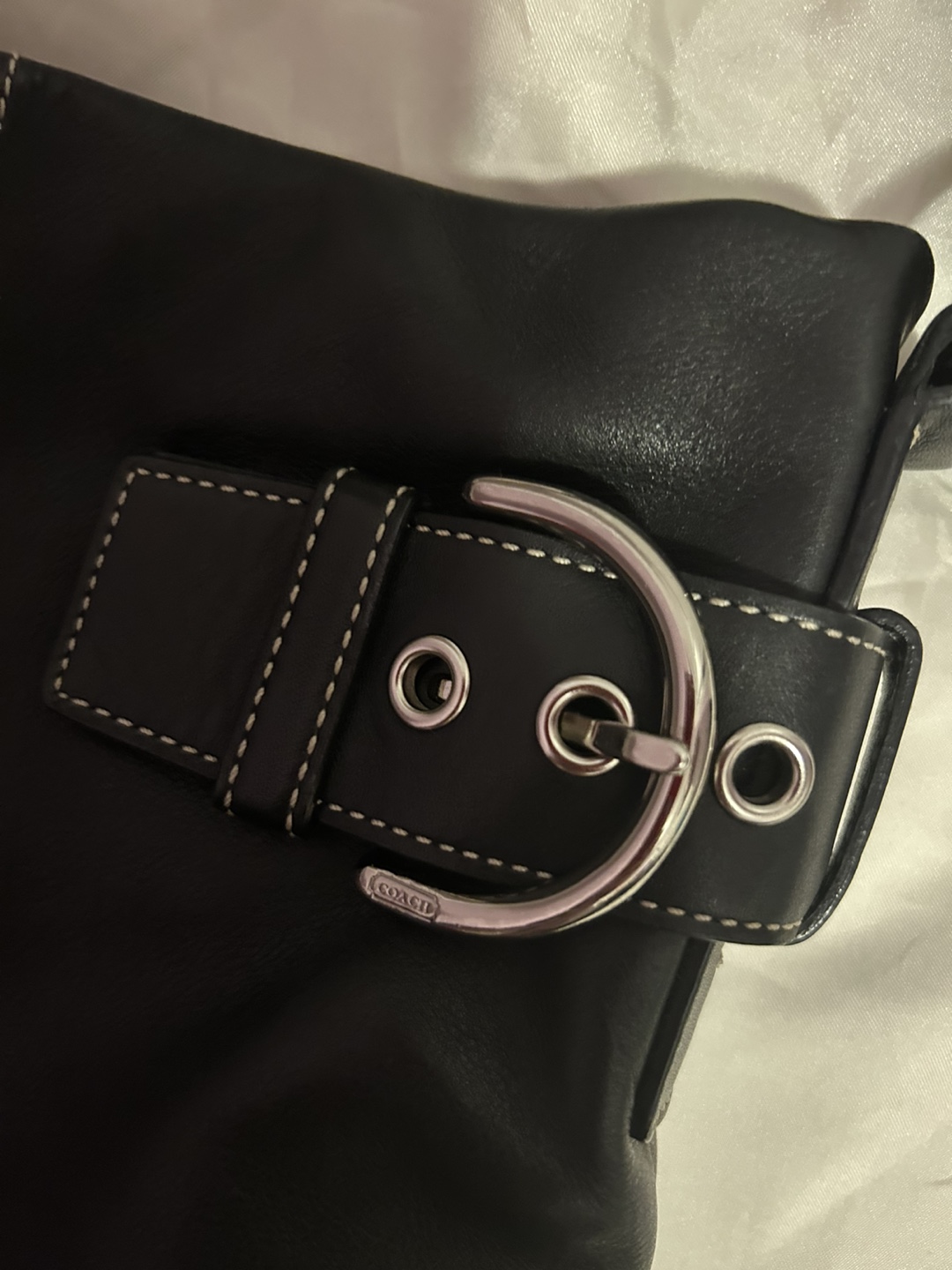 Coach Leather Shoulder Bag - Black - photo 3