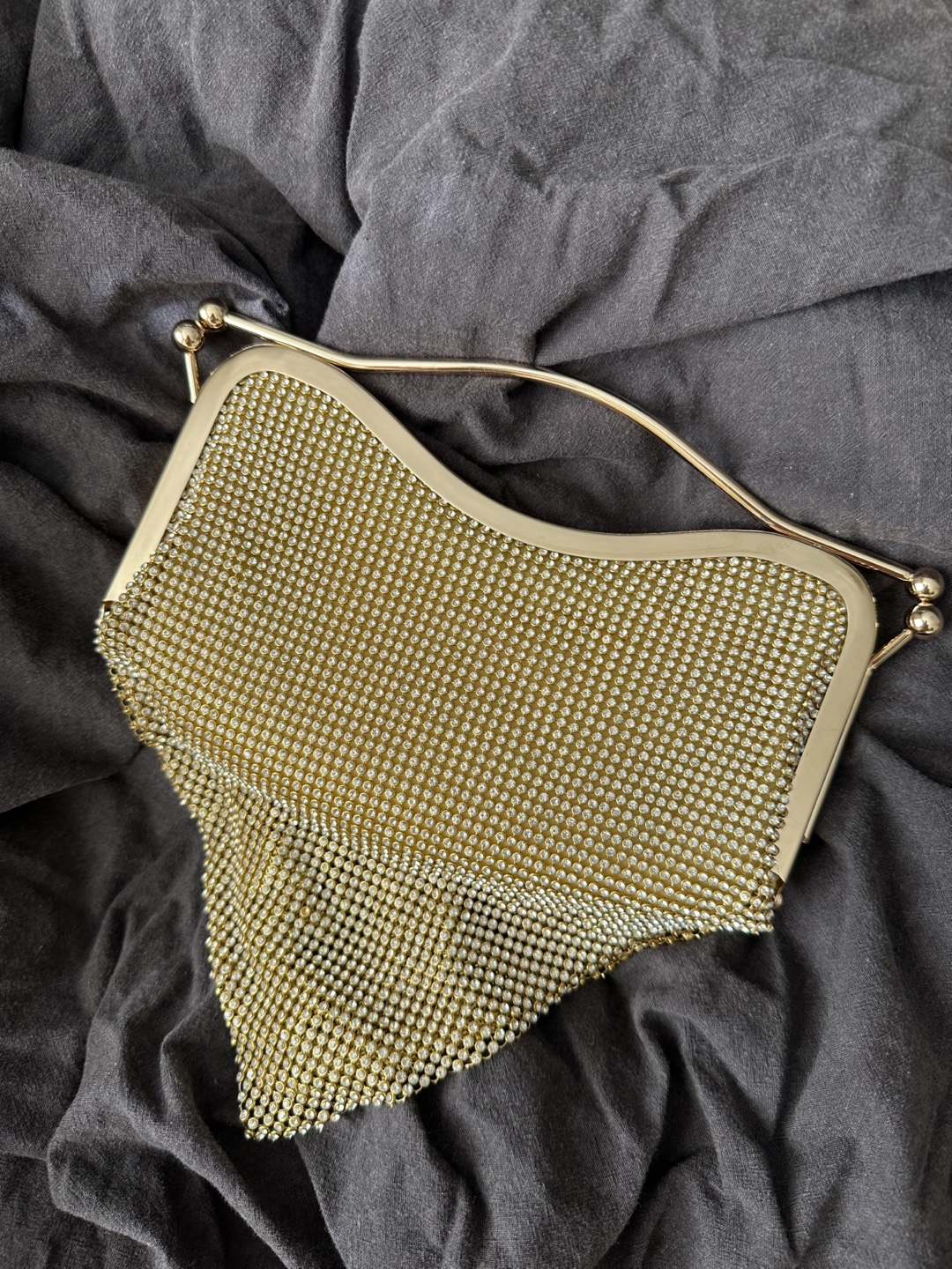 Vintage Rhinestone Chainmail Evening Bag - photo 2