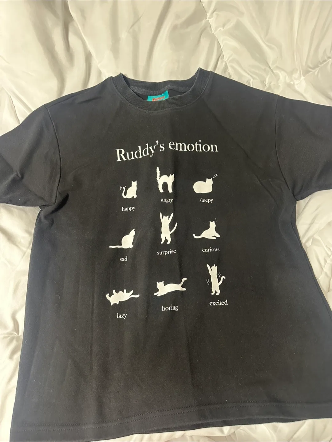 Black Cat Emotion Graphic T-Shirt thumbnail