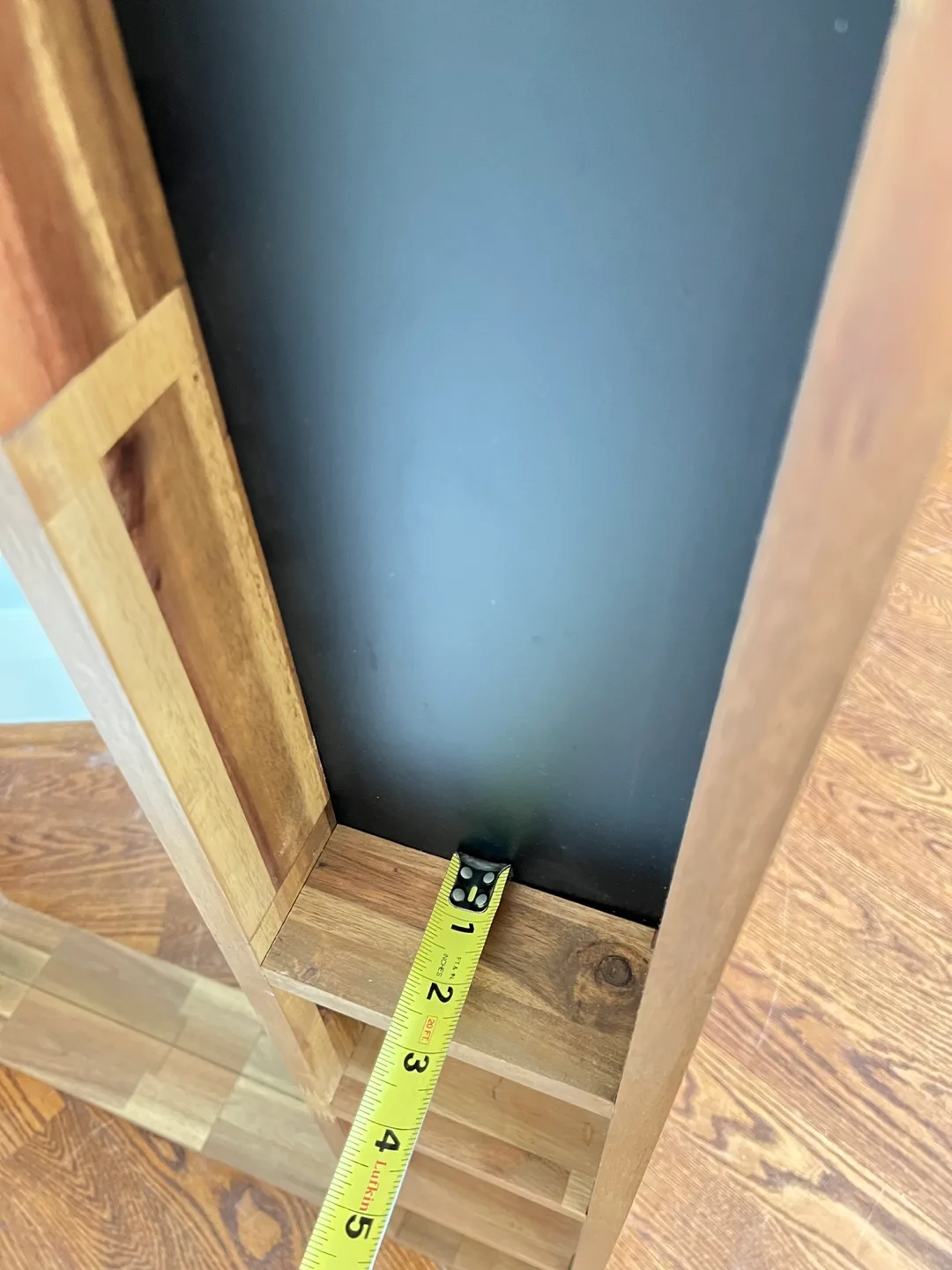 CONTENT SALE: Gorgeous Wood Frame Mirror - Shelves & Chalkboard image indicator(6)