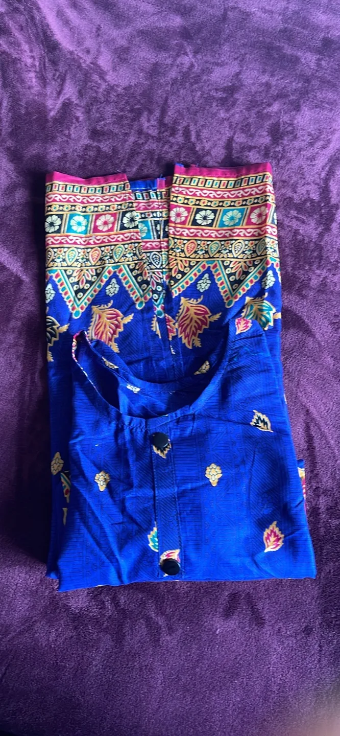 Three Women's Kurtis – Red, Blue, and Blue thumbnail