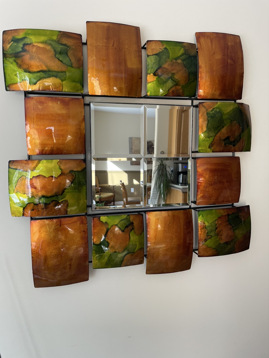 Unique Metal and Mirror Wall Decor