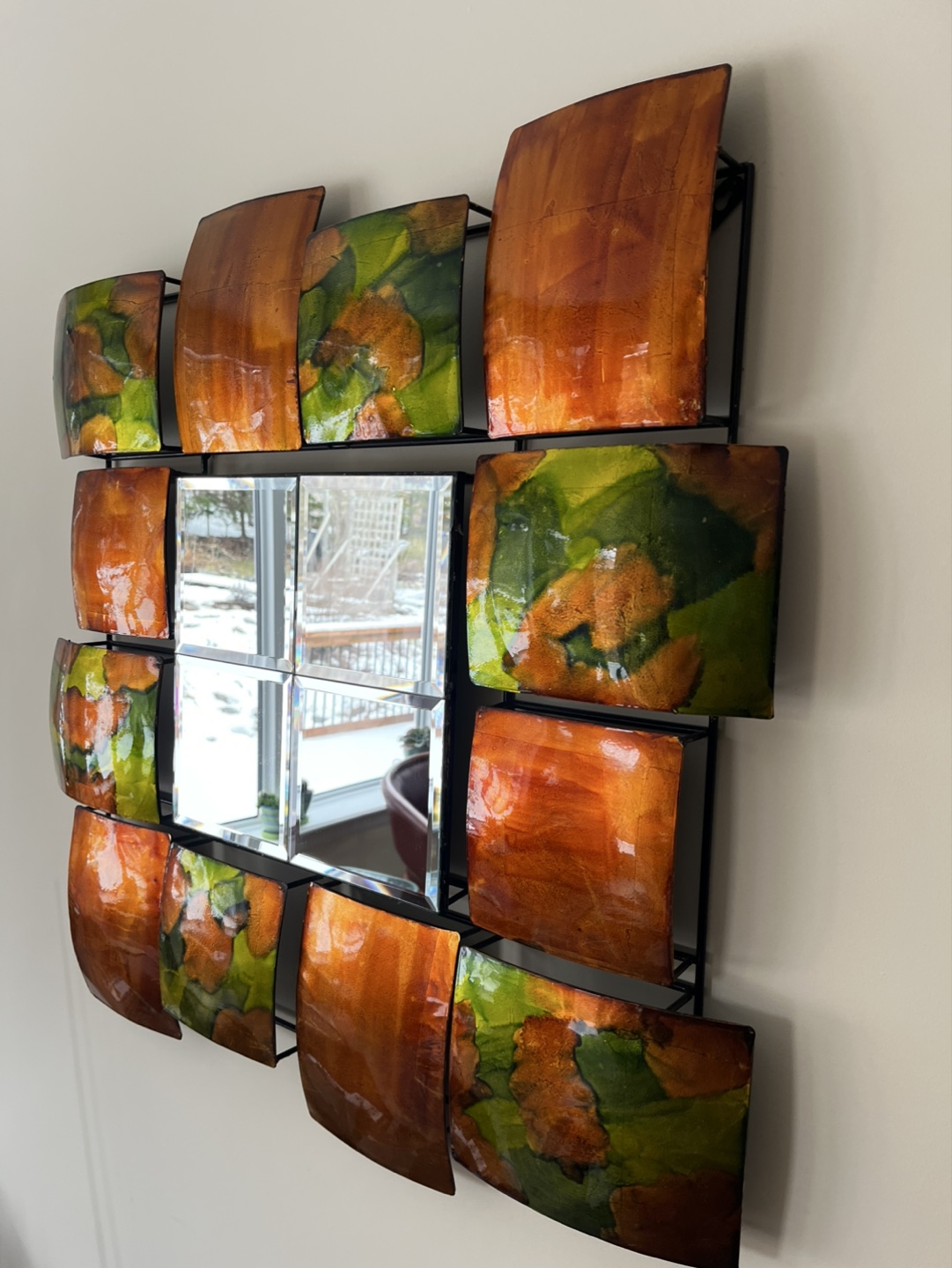 Unique Metal and Mirror Wall Decor - photo 2