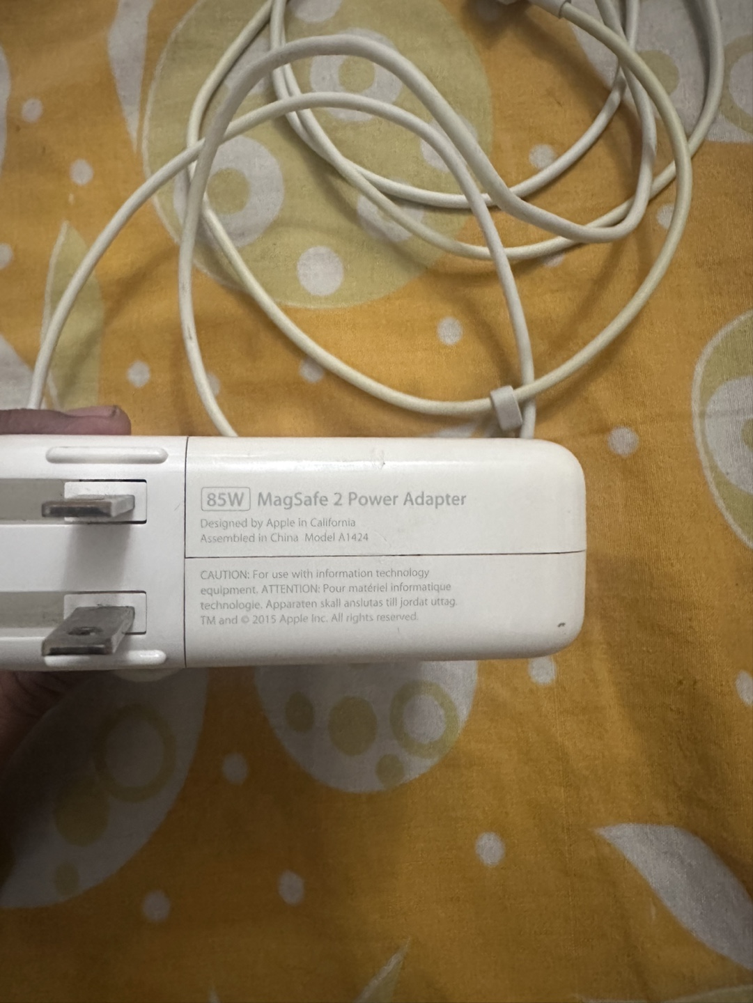 Apple 85W MagSafe 2 Power Adapter - Model A1424 - photo 3