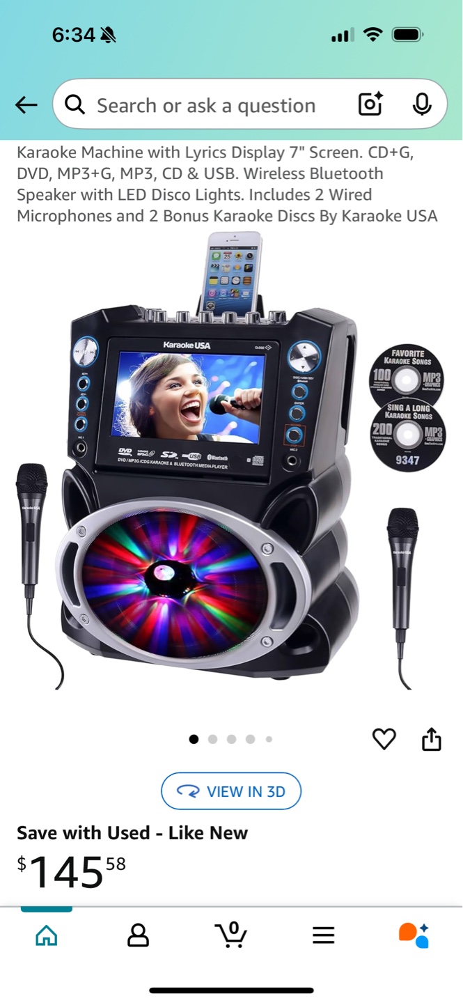 Karaoke USA GF844 7" Karaoke Machine with 2 Microphones - photo 4