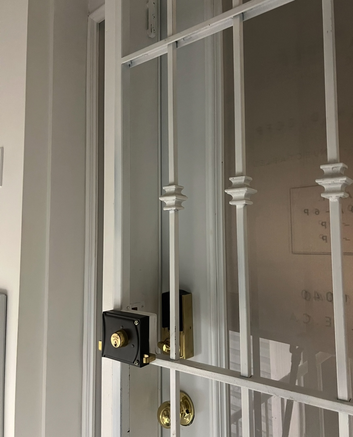 White Metal Security Gate with TeicoCil Lock - photo 2