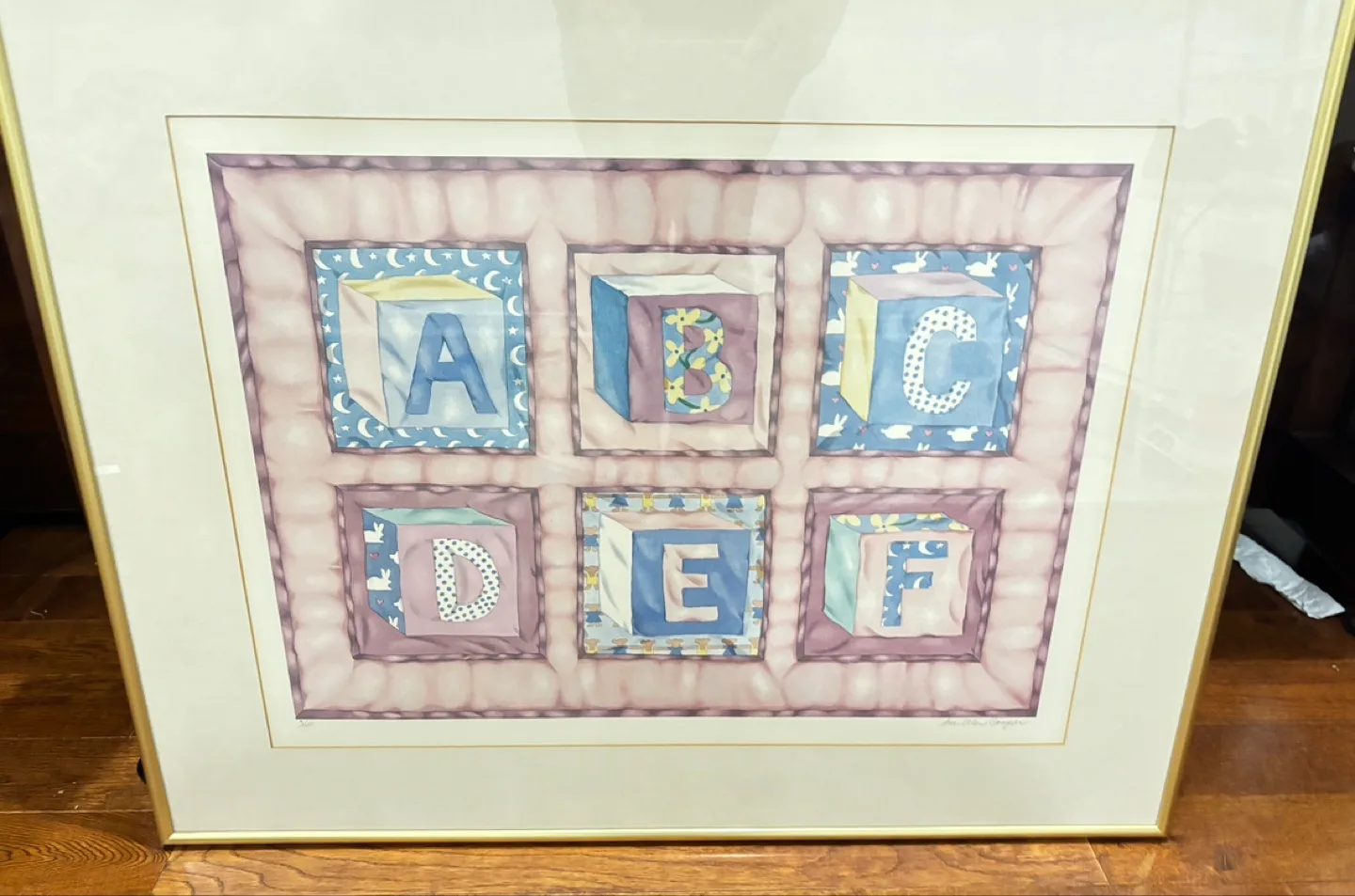 Large Sue Ellen Cooper ABC Blocks Print - Framed thumbnail