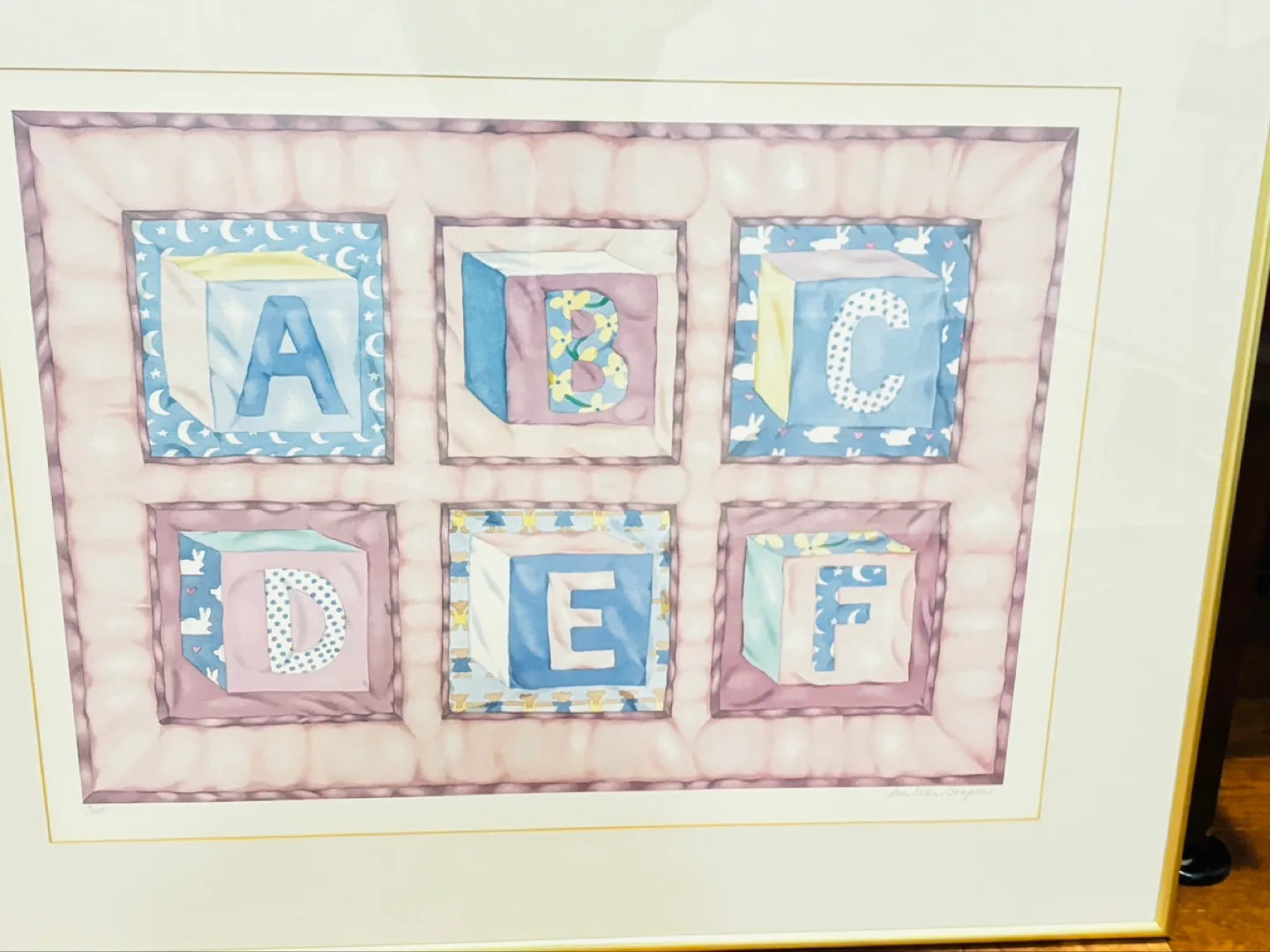 Large Sue Ellen Cooper ABC Blocks Print - Framed image indicator(5)