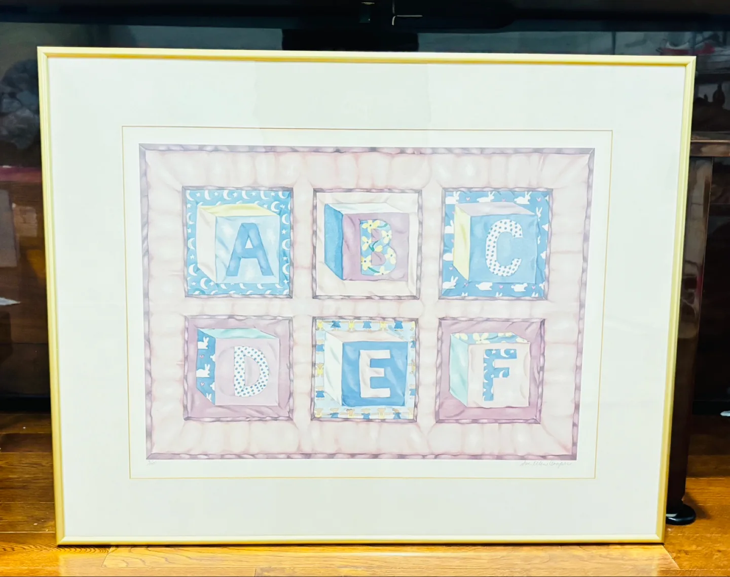 Large Sue Ellen Cooper ABC Blocks Print - Framed image indicator(8)