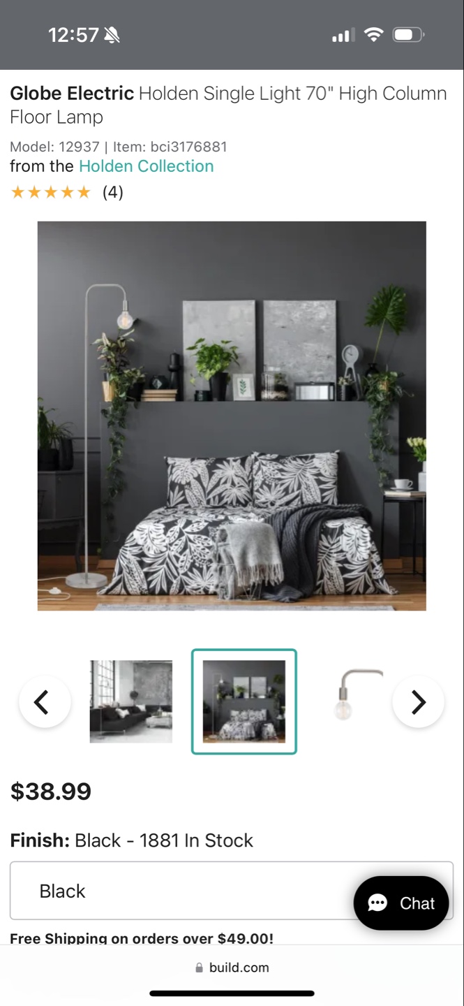 Globe Electric Holden Floor Lamp - 70" Black - photo 5