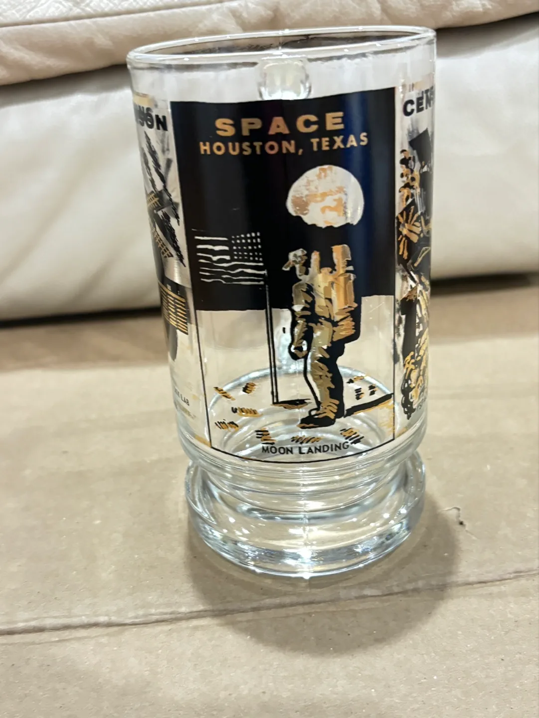 Vintage Space Center Houston Glass Mug thumbnail