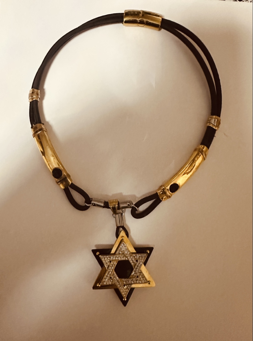 Baraka Unisex Gold Star of David Necklace