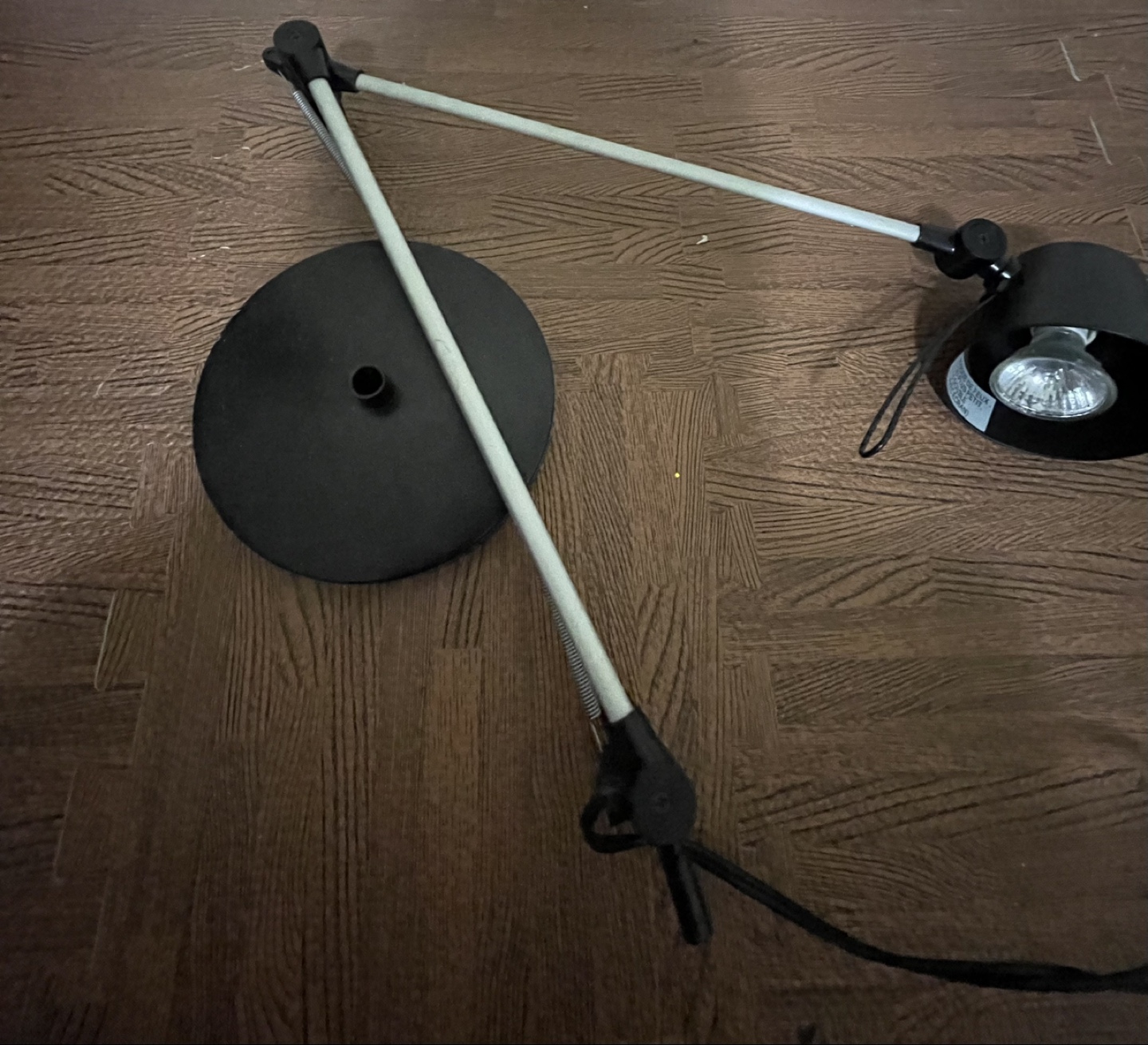 Adjustable Desk Lamp, Black and Silver - photo 4