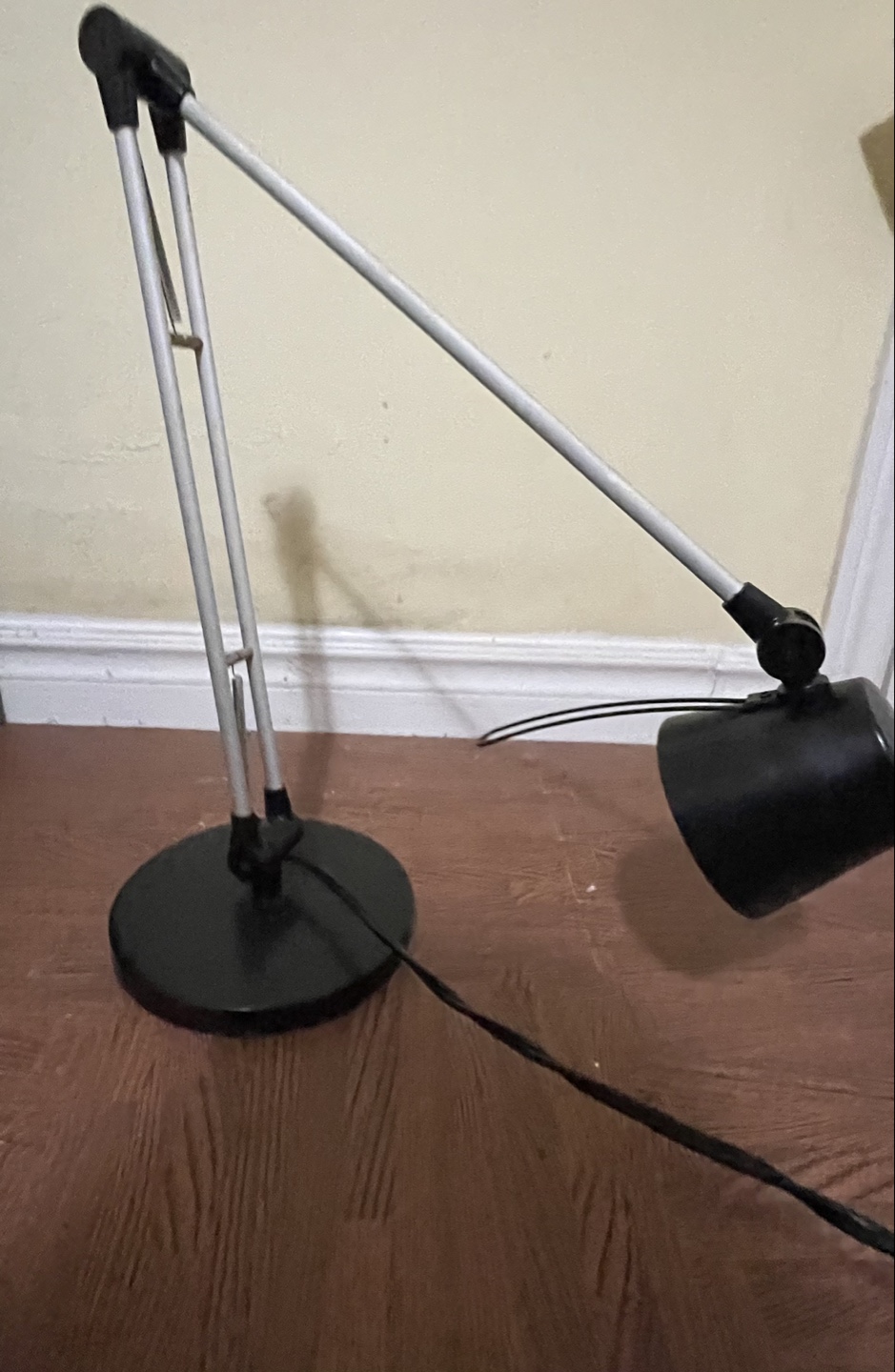 Adjustable Desk Lamp, Black and Silver - photo 3