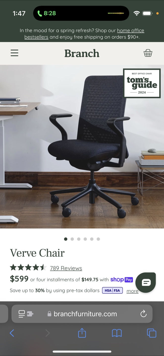 New Branch Verve Chair in Box