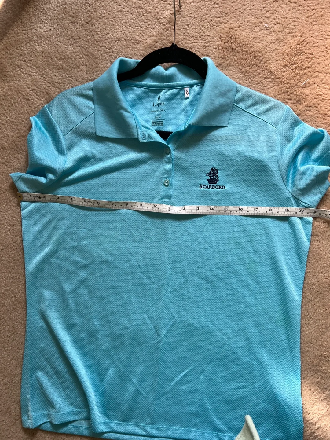 Scarboro Golf Polo Shirt - Light Blue - Size L/G image indicator(6)