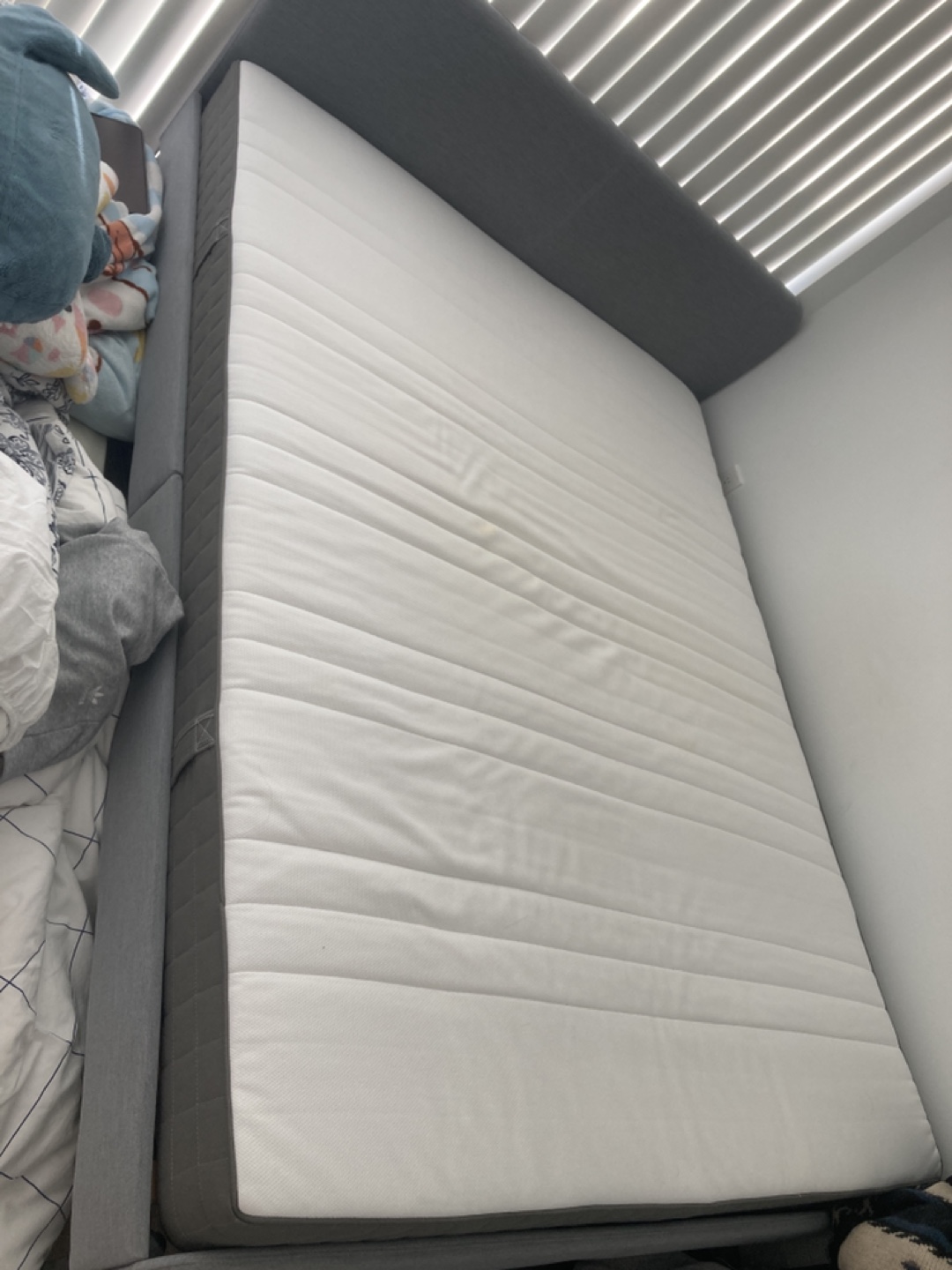 Queen-size upholstered bed frame with Mattress - photo 3