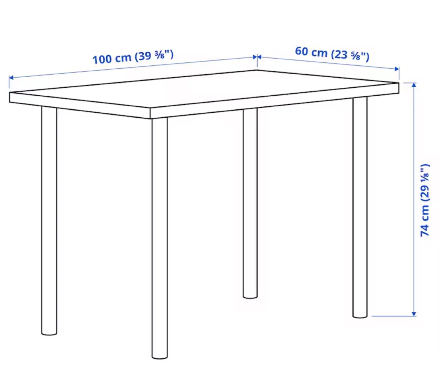 IKEA LINNMON Desk - White image indicator(2)