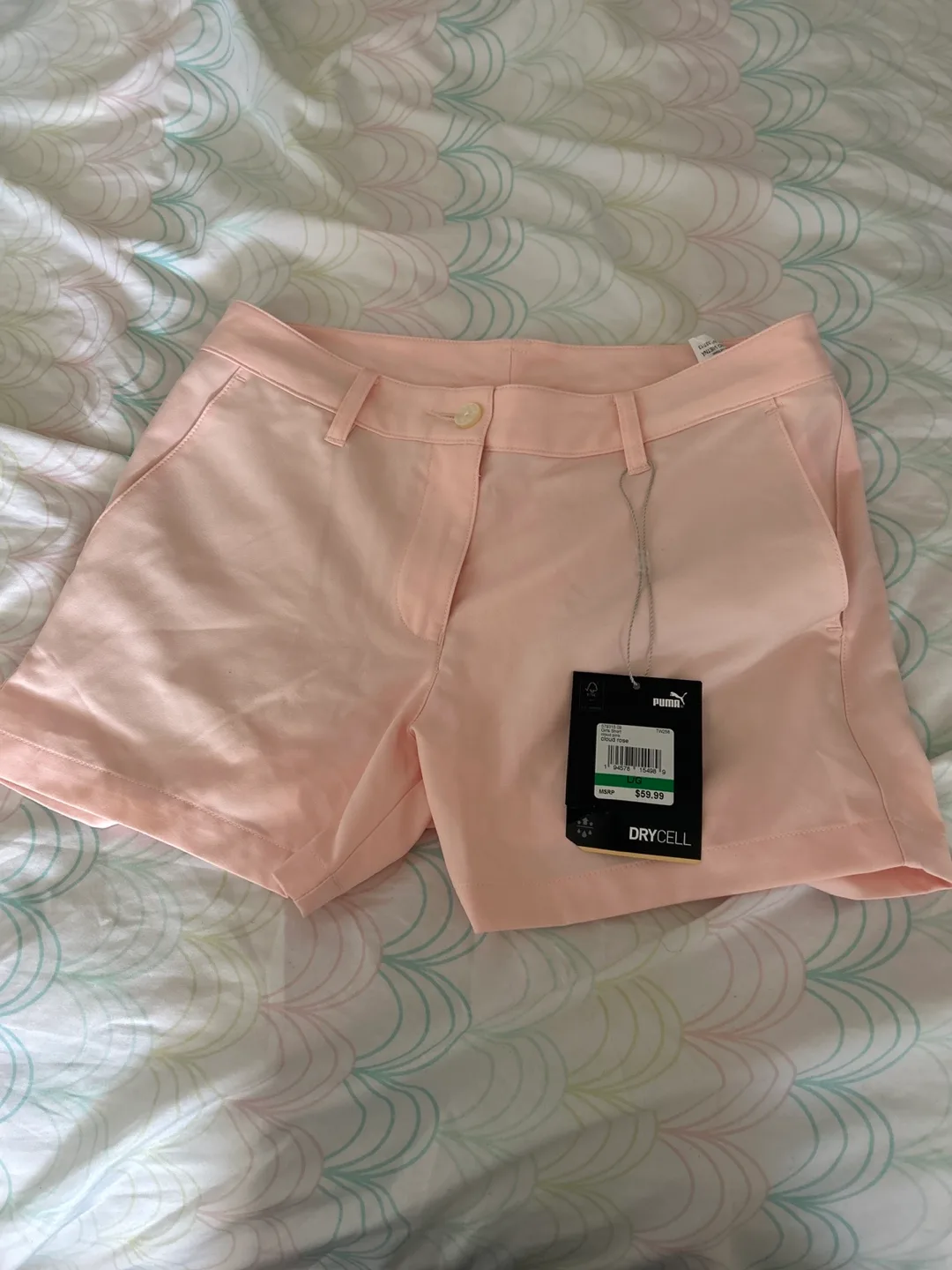 Puma Golf Shorts - Pink and Light Blue - Size Small thumbnail