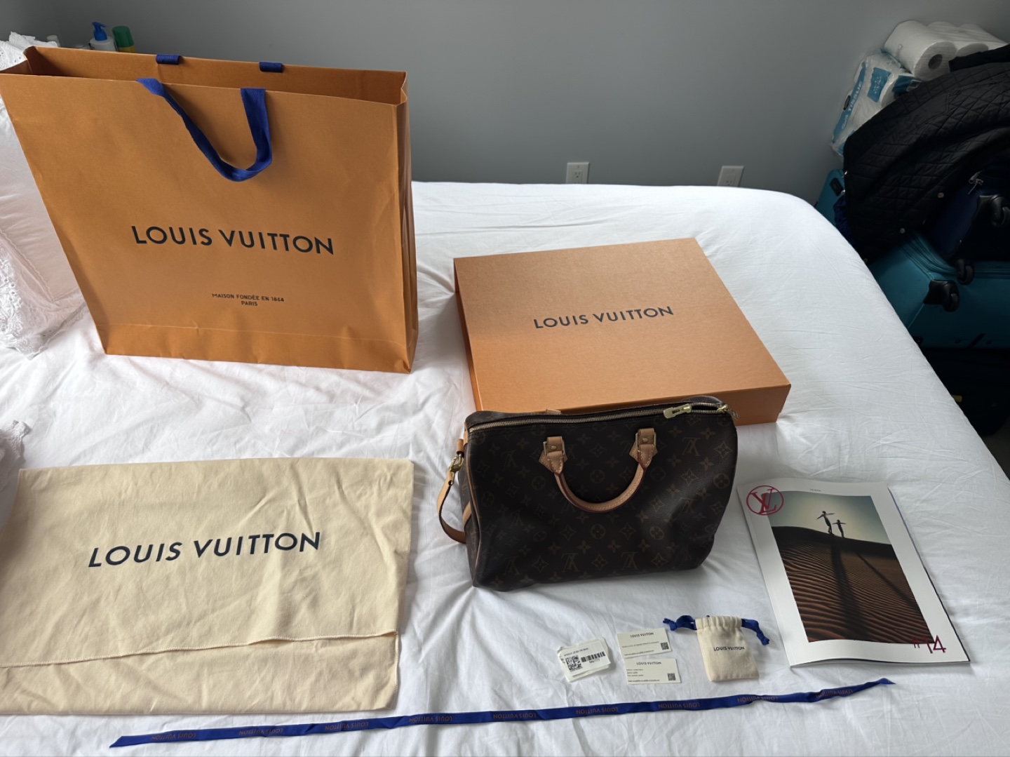 Authentic Louis Vuitton Speedy 35 Bandouliere Monogram Handbag