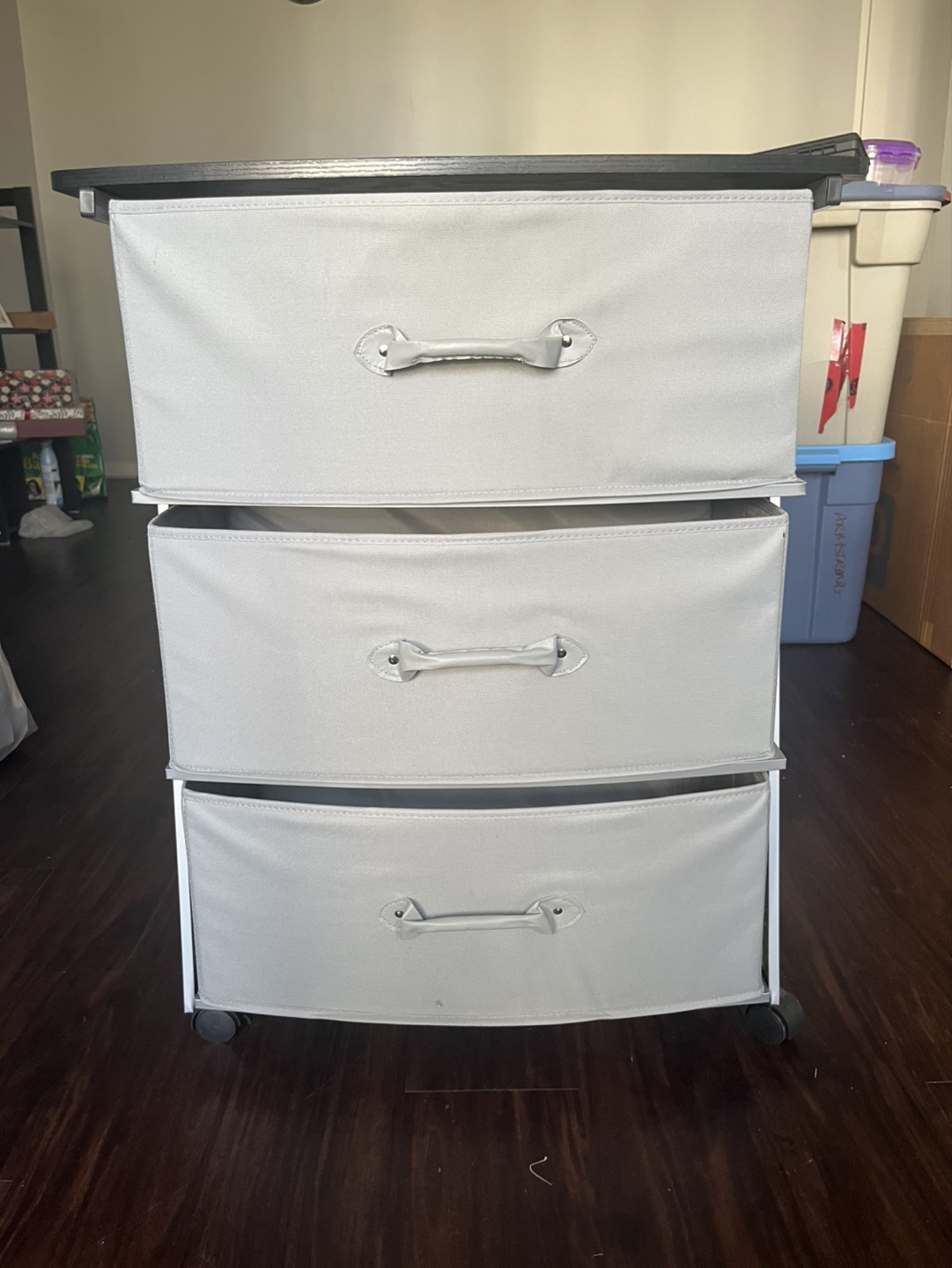Three-Drawer Rolling Cart with Top Surface