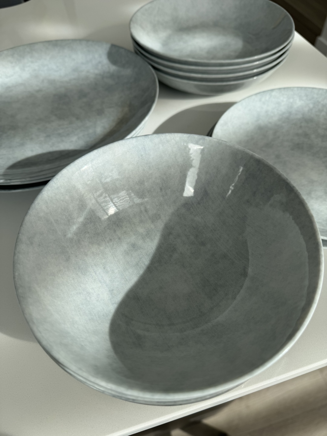 Grey Dinnerware Set - Plates and Bowls - photo 4