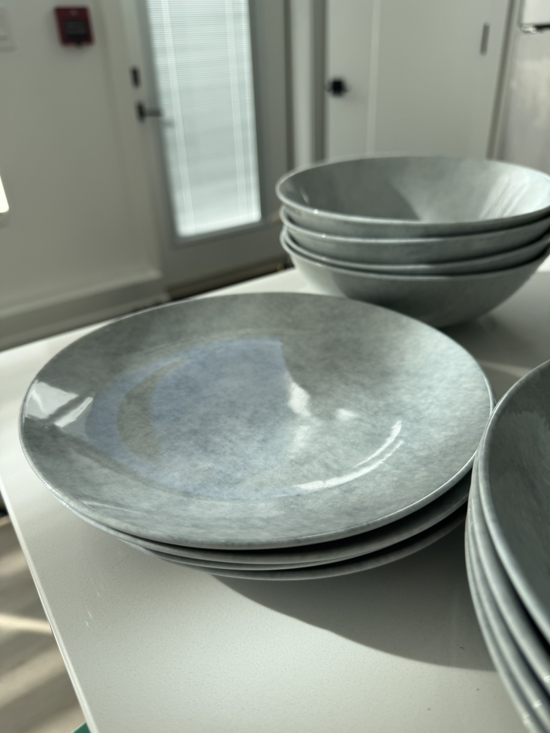 Grey Dinnerware Set - Plates and Bowls - photo 3