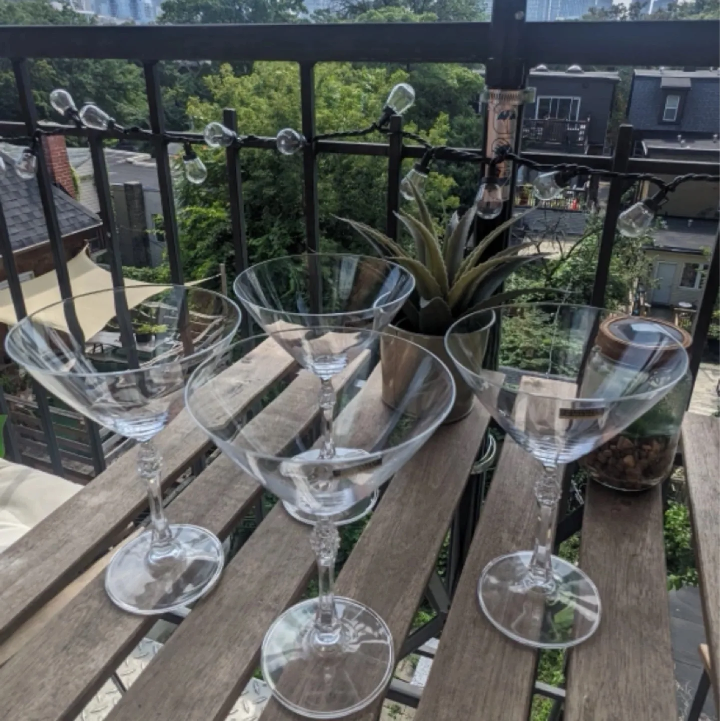 Set of Four Crystal Martini Glasses thumbnail