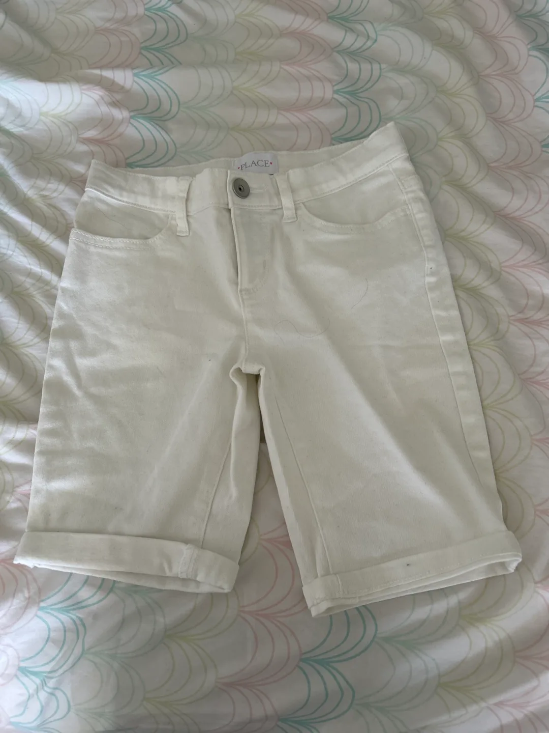 Girls' White Denim Shorts - Size 7 thumbnail