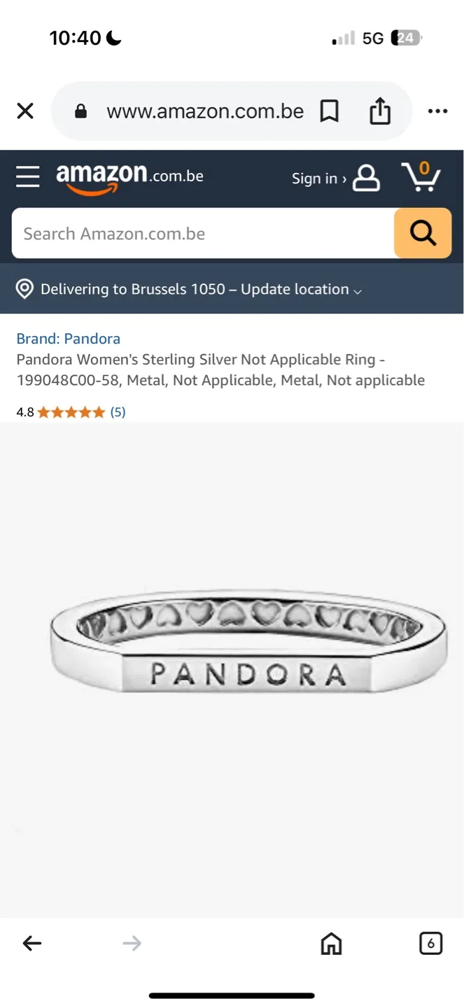 NEW IN BOX Pandora Sterling Silver Ring image indicator(5)