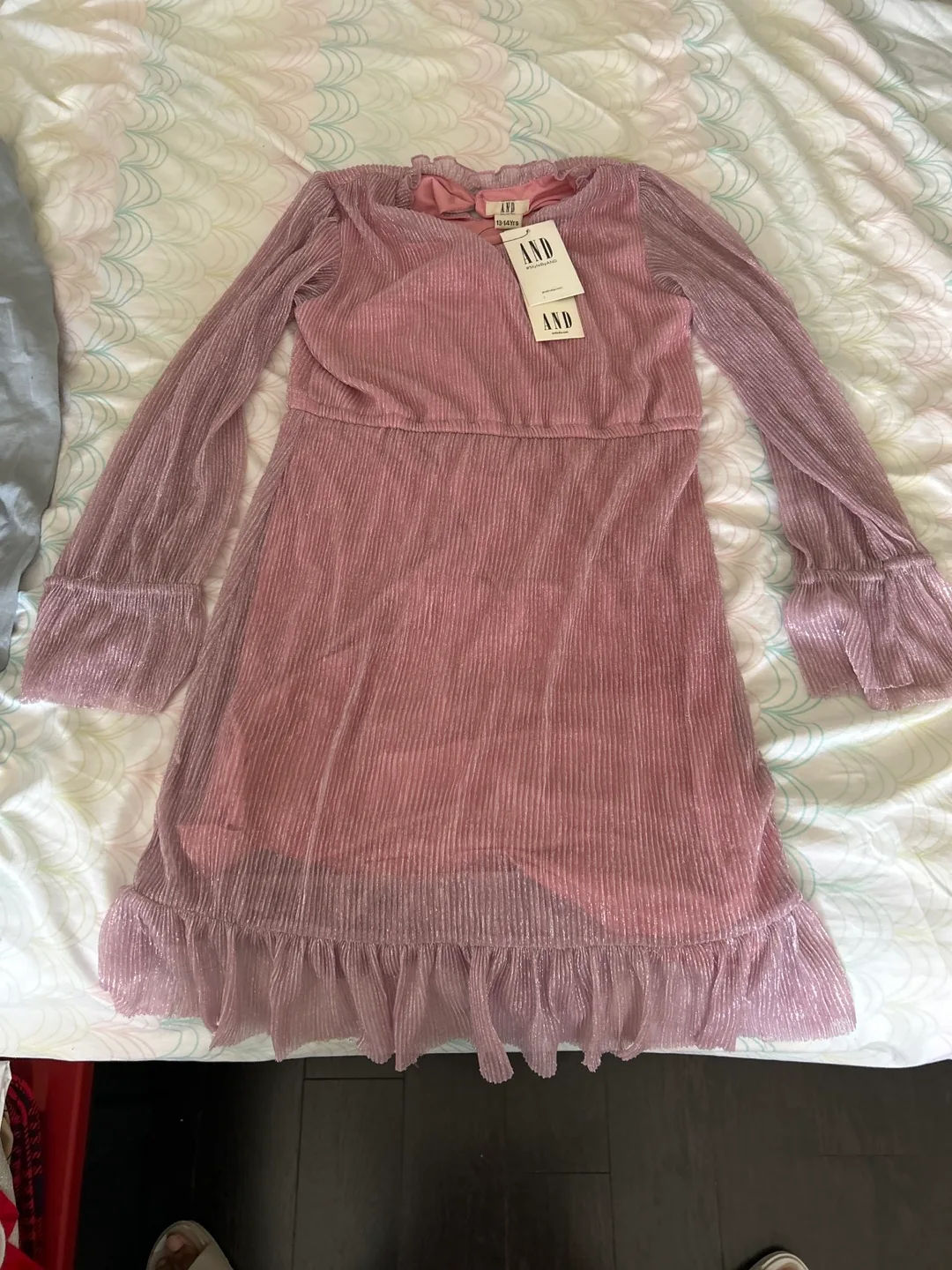 Pink sparkly AND Other Stories dress thumbnail