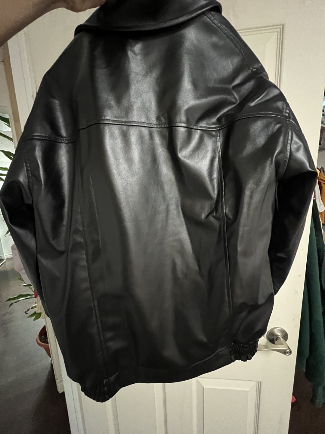 Black Faux Leather Jacket - photo 2