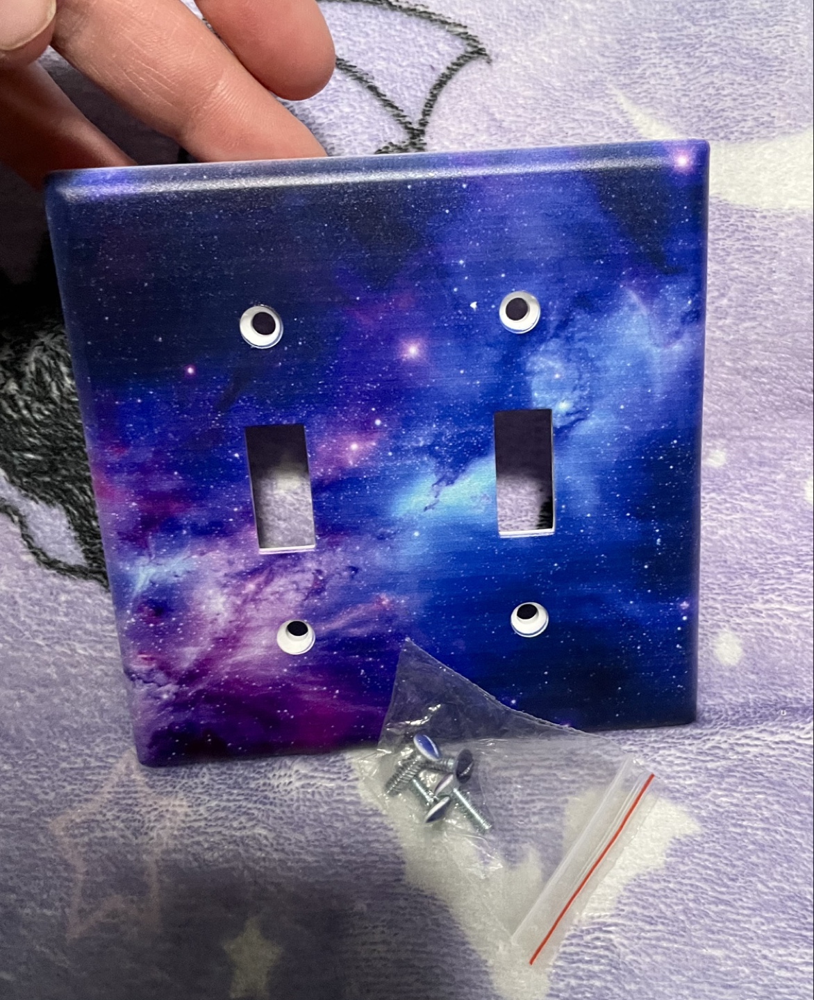 Galaxy Double Light Switch Plate Cover
