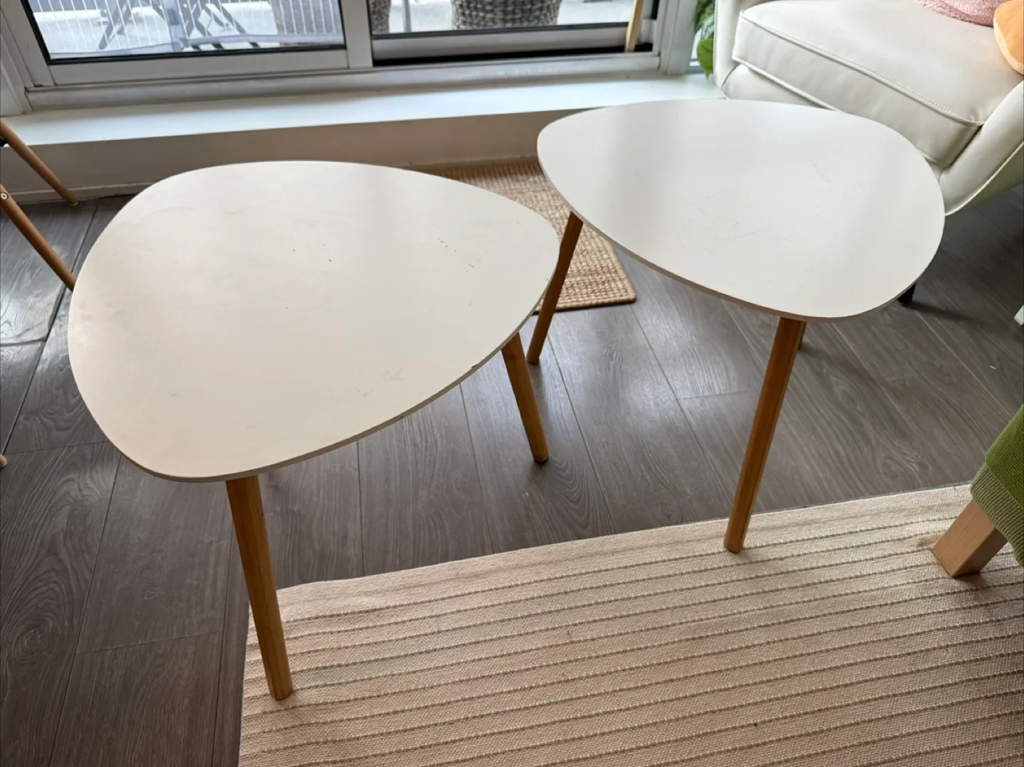 Pair of White Side Tables thumbnail