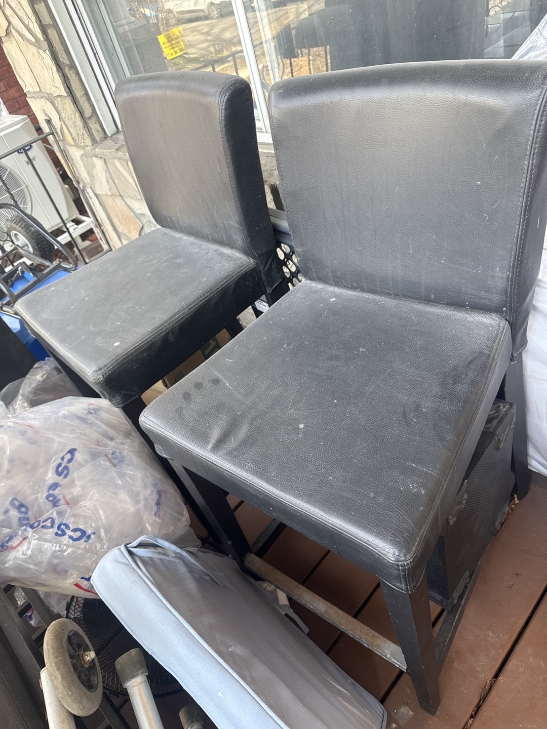 Pair of Black Bar Stools