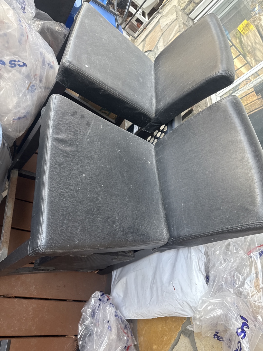 Pair of Black Bar Stools - photo 2