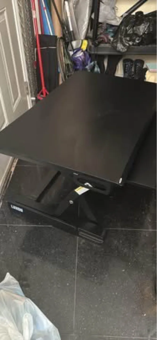 Luxor Pneumatic Standing Desk Converter - Black thumbnail