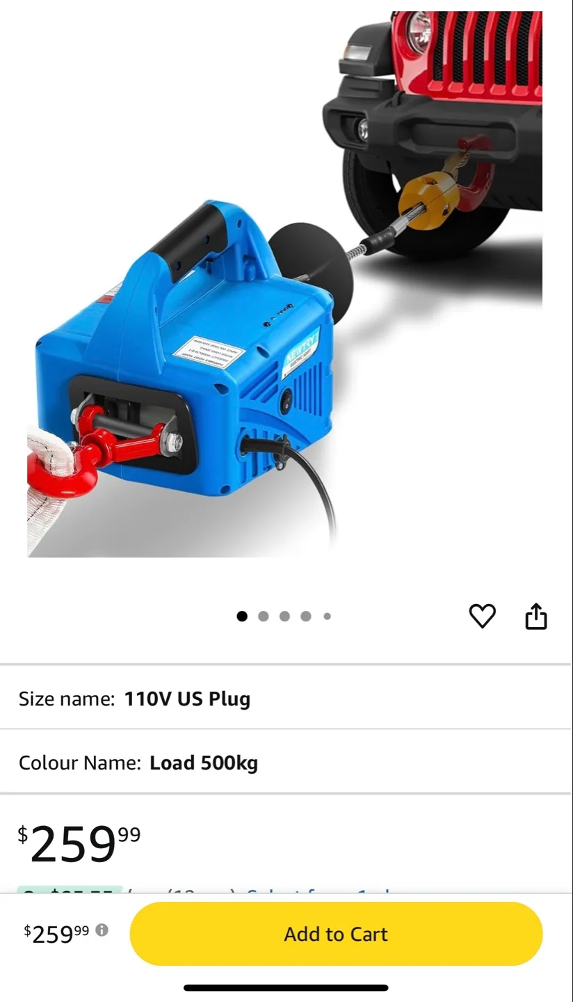 Portable Electric Hoist - 500kg Capacity image indicator(2)