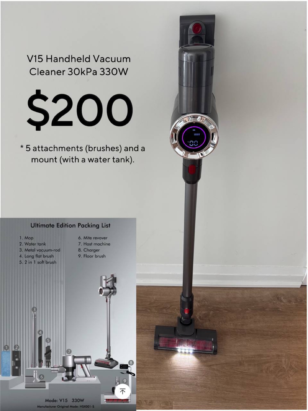 Dibea Cordless Stick Vacuum Cleaner