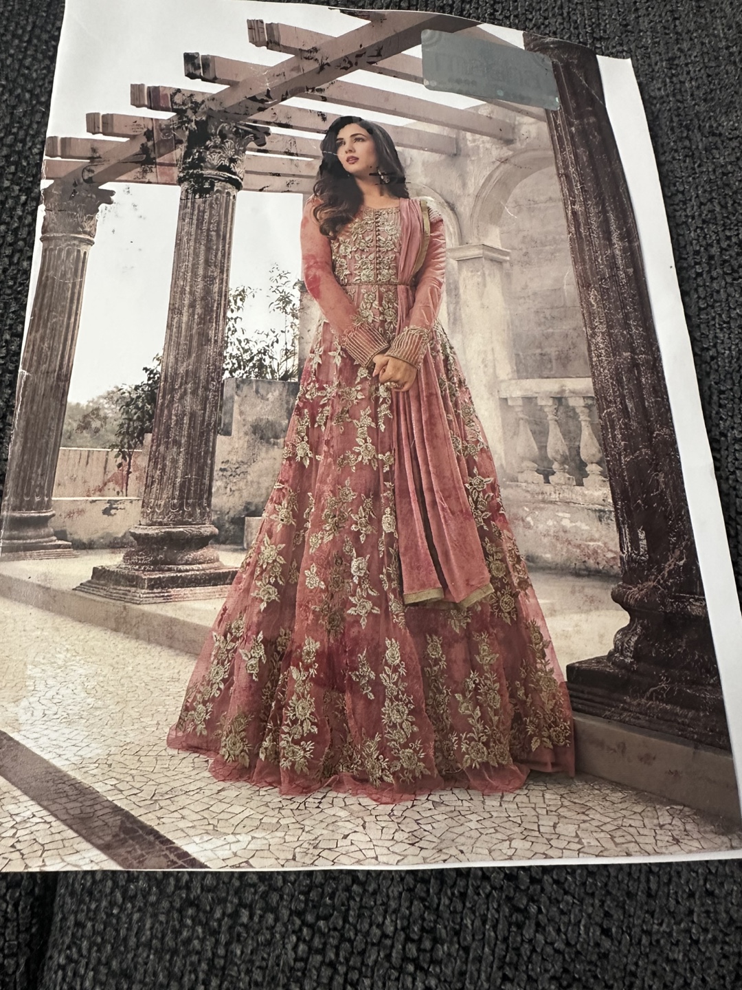 Dusty Rose Embroidered Gown