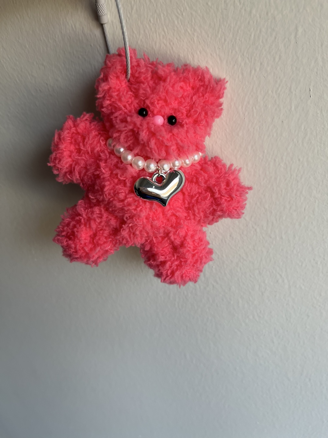 [Hand made]Adorable Pink Teddy Bear Keychain - photo 2