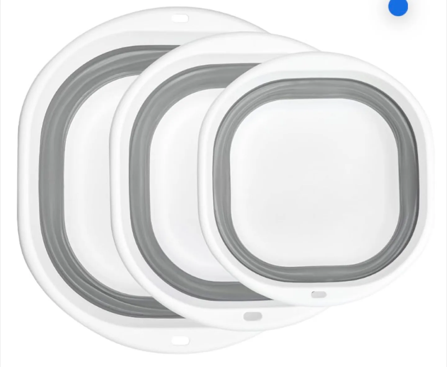 Brand New Set of 3 Collapsible Silicone Washing Bowls image indicator(3)