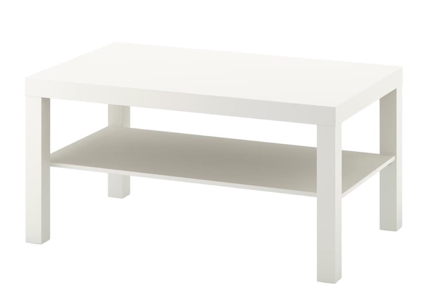 White Coffee Table with Shelf